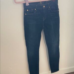 7 For All Mankind Deep Indigo Skinny Jeans
